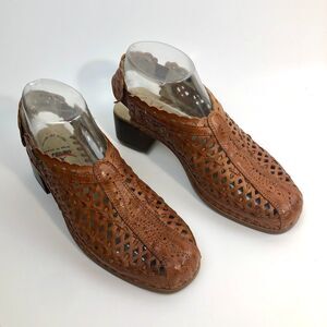 Pikolinos Romana W9G 36 Leather Slingback Chunky Slingback Heel Comfort Shoes